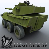 Preview image for 3D product PTL02 100mm Wheeled Assault Gun 02